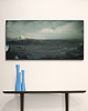 obrazy Obraz ręcznie malowany na płótnie 30 x 60 cm - abstrakcyjny pejzaż
