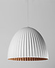 lampy wiszące Lampa wisząca PLISSART L - biała, miedziana