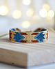 bransoletki na sznurku Tkana bransoletka - aztec blue