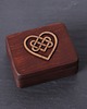 akcesoria różne Brązowe pudełko na obrączki ślubne - nordyckie drewniane personalizowane