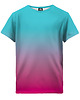 t-shirty dla dziewczynki T-shirt Girl DR.CROW Ombre Mint Pink