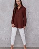 koszule damskie  Koszula oversize damska Marsala