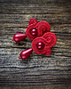 kolczyki soutache Bordowe kolczyki soutache