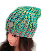 czapki damskie Czapka HandMade Zima Uniwersalna Beanie Smerfetka