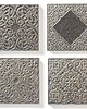 kafle i panele Kafle cztery ornamenty, szarobrazowe