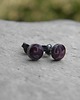 kolczyki wire wrapping Ornamenty na fiolecie   - sztyfty