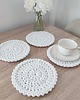 podkładki do kuchni Komplet podkładek szydełkowych pod kubki 4szt-20cm