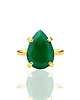 pierścionki złote Pierścionek Chalcedon Chromowy 6 ct. Kropla