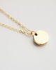 złote naszyjniki 16k Gold Plated Thick Round Tag Necklace