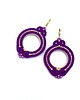 kolczyki soutache Kolczyki sutasz fioletowe kółka Jolly lekkie okrągłe romantyczne