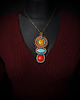 wisiory Wisior soutache z kamieniami.