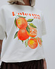 t-shirt damskie Bawełniany t-shirt o swobodnym kroju z modnym printem
