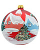 bombki Bombka okrągła Zimowe Domki: czerwona zestaw