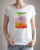 t-shirt damskie Trzy kolory konwalie Biały Oversize
