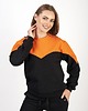 bluza bez kaptura damska BLUZA NATASHA pomarańczowo/czarna