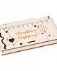 kartki scrapbooking Drewniane pudełko na pieniądze PREZENT NA URODZINY
