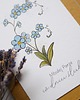 kartki scrapbooking Kartka na ślub rustykalna Niezapominajki