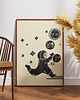 plakaty Plakat print, księżyc, kosmonauta, planet, kosmos