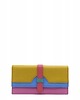 portfele damskie Portfel damski skórzany ze skrawków kolorowy przegródki na karty OLIVKA