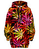 bluza z kapturem damska Bluza Oversize Tunika DR.CROW Green Hemp