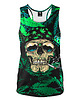 topy damskie DR.CROW Bokserka Damska Cannabis Skull Green