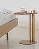 stoliki kawowe ORBIS DUO metalowy designerski stolik pomocniczy z drewnianym blatem