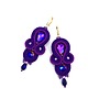 kolczyki soutache Kolczyki sutasz fioletowe "Anya" delikatne romantyczne małe