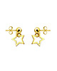 kolczyki pozłacane Kolczyki złote Gold Silver Stars