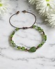 bransoletki z kamieni naturalnych ZDROWIE i DŁUGOWIECZNOŚĆ - nefryt - liściasta bransoletka