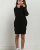sukienki dla dziewczynki Sukienka z golfikiem i kieszeniami dla dziewczynki, MMD37, czarna