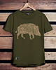 t-shirty męskie Koszulka męska DZIK khaki
