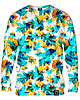 bluzy męskie Bluza Bez Kaptura Męska DR.CROW Cyan Leaves