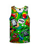 t-shirty dla dziewczynki Bokserka Top Girl DR.CROW Komiks Green