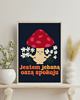 grafiki i ilustracje Zabawny plakat z przekleństwem "Jestem j*baną oazą spokoju"