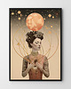 plakaty Plakat  astrologia kolaż kobieta planety