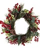 dekoracje świąteczne Wianek świąteczny  zimowy z jagodami  Ø 55 x 15 cm