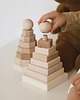 klocki i zabawki drewniane Wieża naturalna - kwadrat + personalizacja