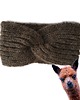 opaski do włosów Wełniana opaska handmade z alpaki i merino, miękka, ciepła, brązowa