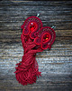 kolczyki soutache Bordowe kolczyki soutache z frędzlami- długie