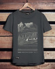 t-shirty męskie Koszulka męska z górami  TATRY/DOLINA GĄSIENICOWA szara -