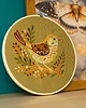 Ozdoby na ścianę Ptaszek folk - haft w tamborku 20 cm
