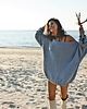 swetry damskie  Sweter handmade oversize  baby blue z wełną