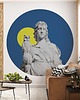 tapety i naklejki ścienne Mural DOTS Sowa z księżycem-  okrągła dekoracja ścienna