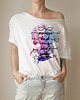 t-shirt damskie Poproszę kocyk Oversize Biały