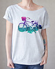 t-shirt damskie Rower Szary Oversize