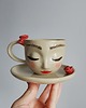 filiżanki Filiżanka ceramiczna Twarz