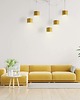 lampy wiszące Duży 5-płomienny żyrandol do salonu z abażurami WAIKIKI W5