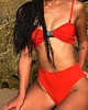 stroje kąpielowe i kostiumy kąpielowe damskie Kenitra Top Burnt Orange Biustonosz bikini bandeau
