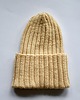 czapki damskie Czapka z merynosa żółta masełkowa