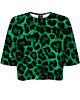 t-shirt damskie DR.CROW T-shirt Krótki CROP Green Panther